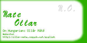 mate ollar business card
